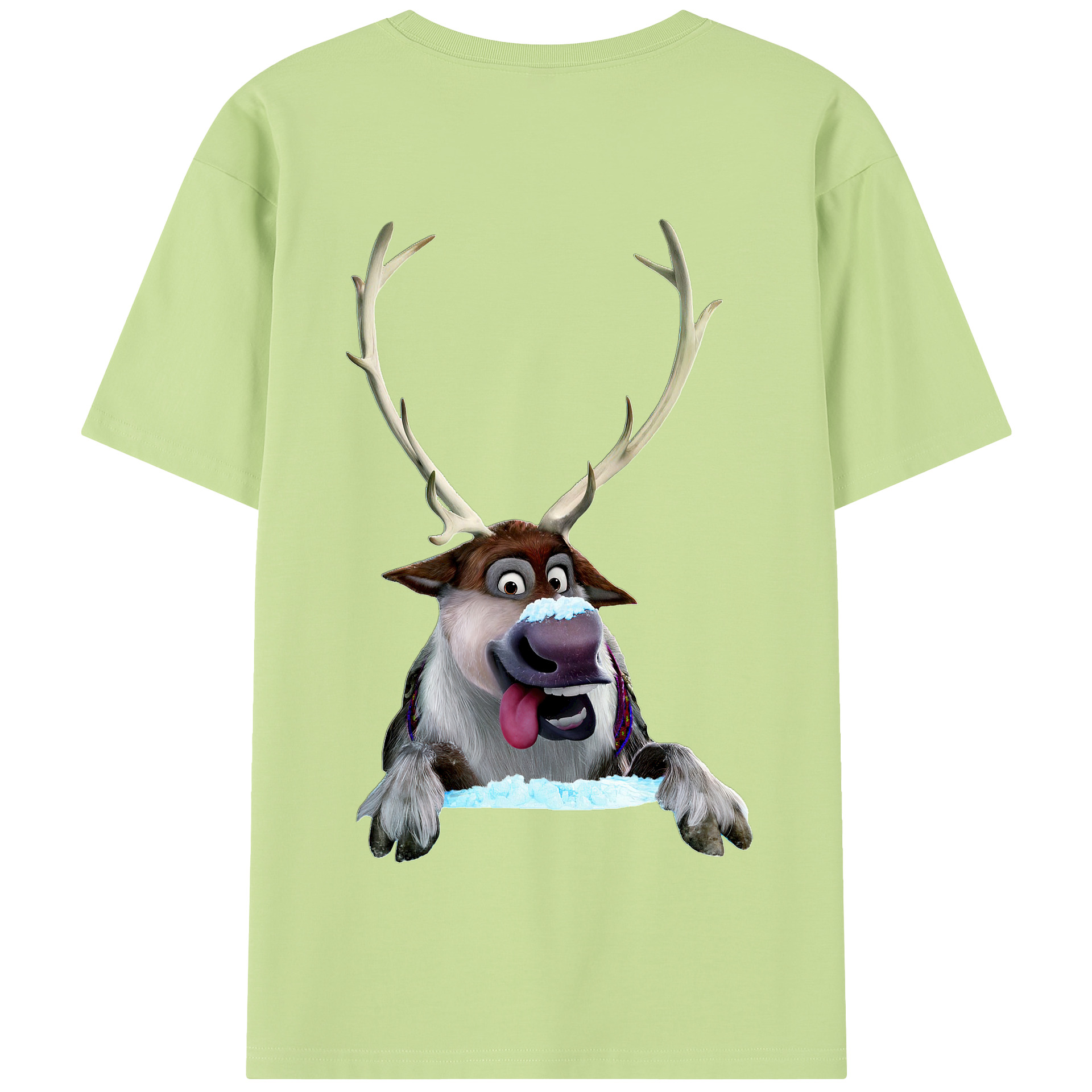 アナと雪の女王 アンナ エルサ Frozen Anna Elsa 綿100％半袖Tシャツ（背面プリント）